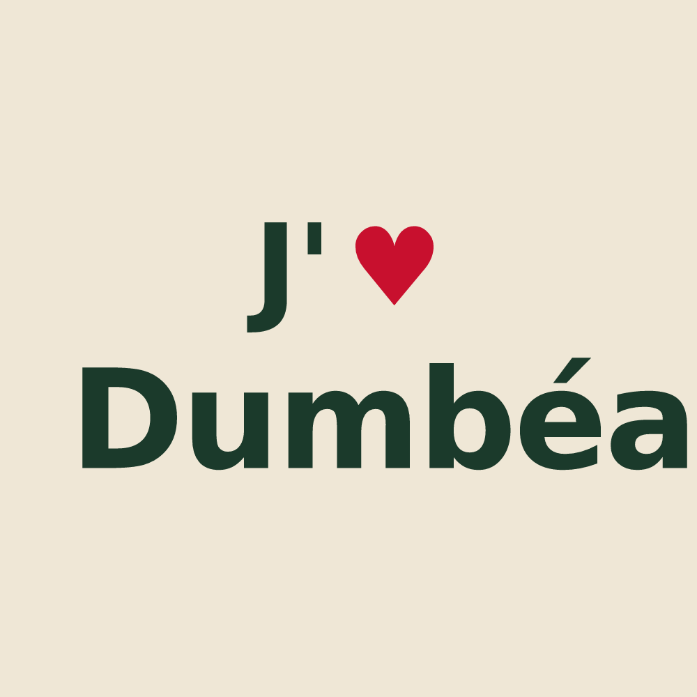 Tote bag personnalisé Dumbéa — design J'aime Dumbéa