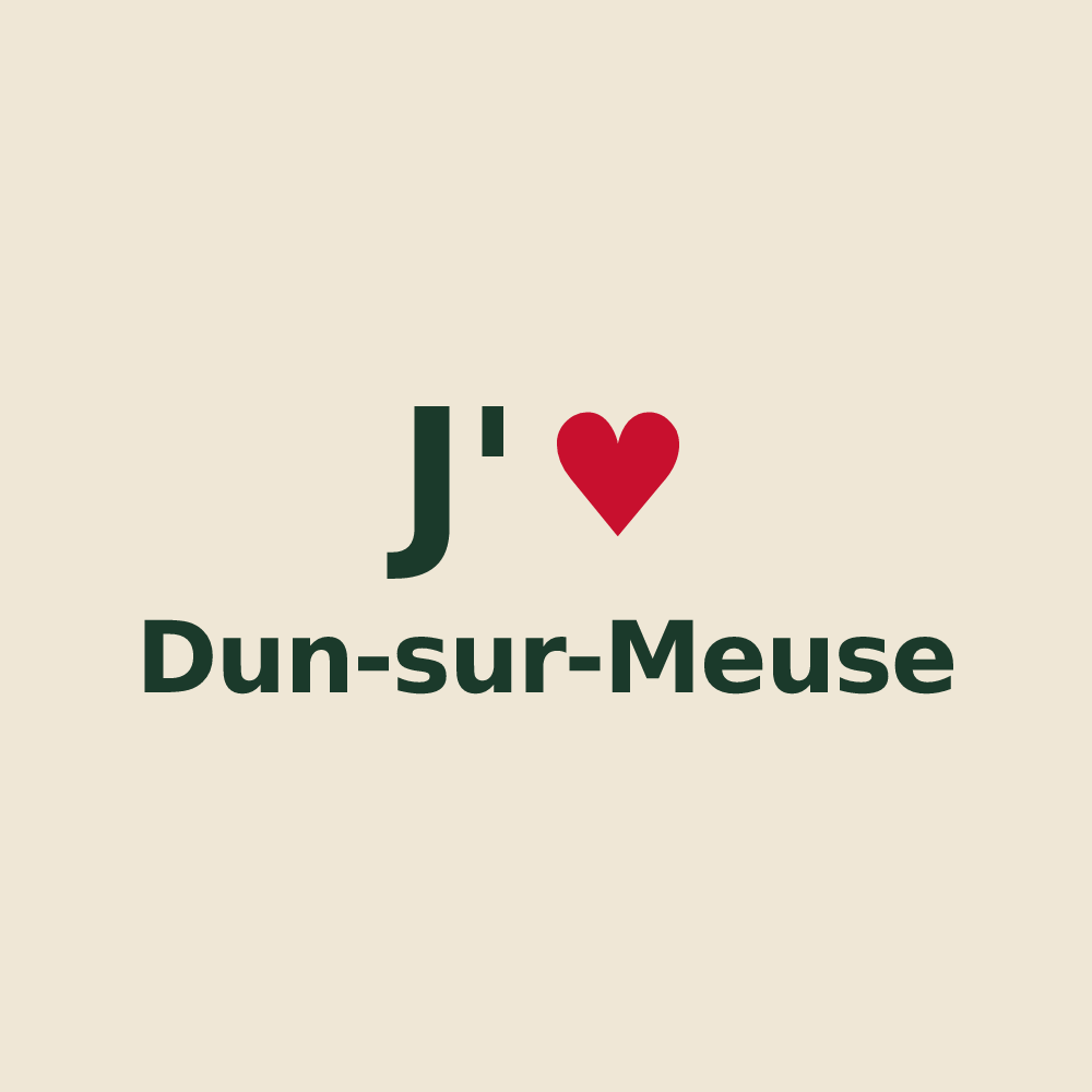 Tote bag personnalisé Dun-sur-Meuse — design J'aime Dun-sur-Meuse