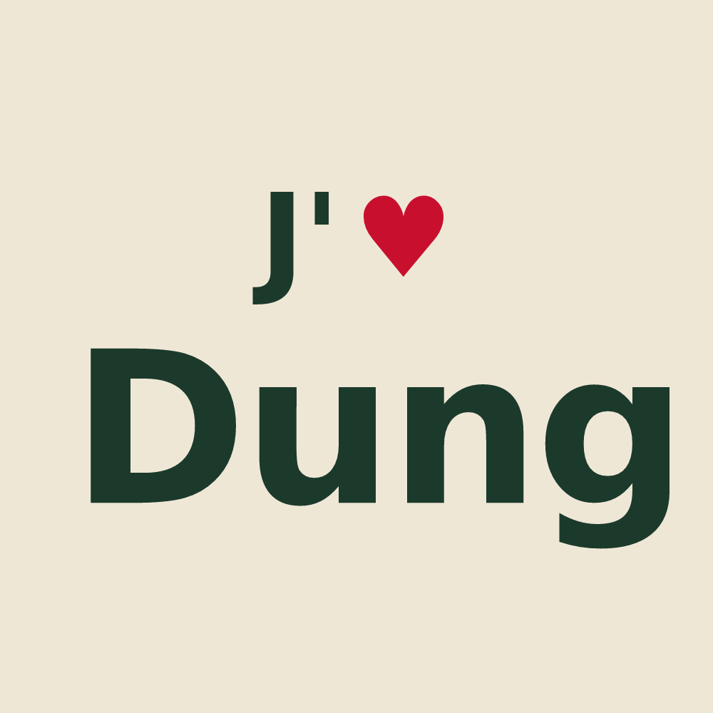 Tote bag personnalisé Dung — design J'aime Dung