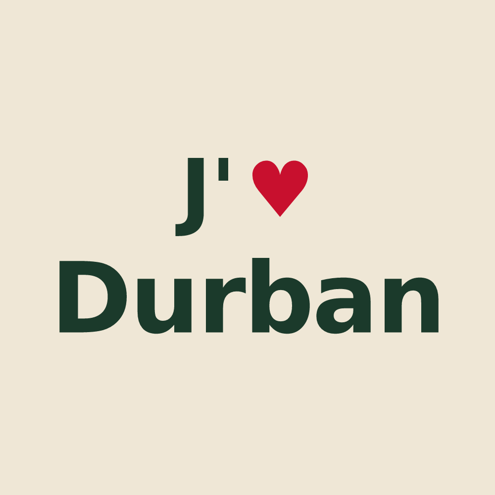 Tote bag personnalisé Durban — design J'aime Durban