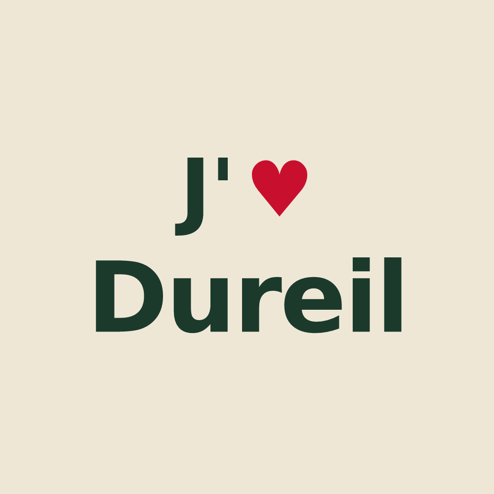 Tote bag personnalisé Dureil — design J'aime Dureil