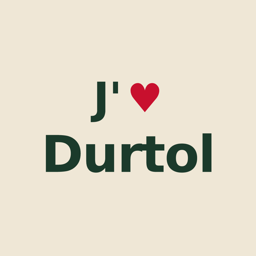 Tote bag personnalisé Durtol — design J'aime Durtol