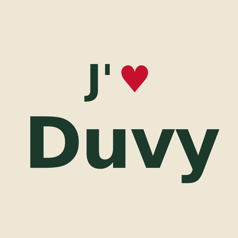 Tote bag personnalisé Duvy — design J'aime Duvy