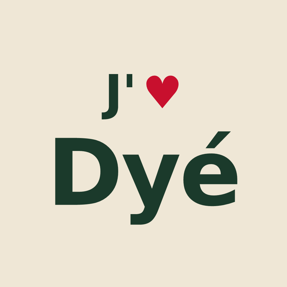 Tote bag personnalisé Dyé — design J'aime Dyé