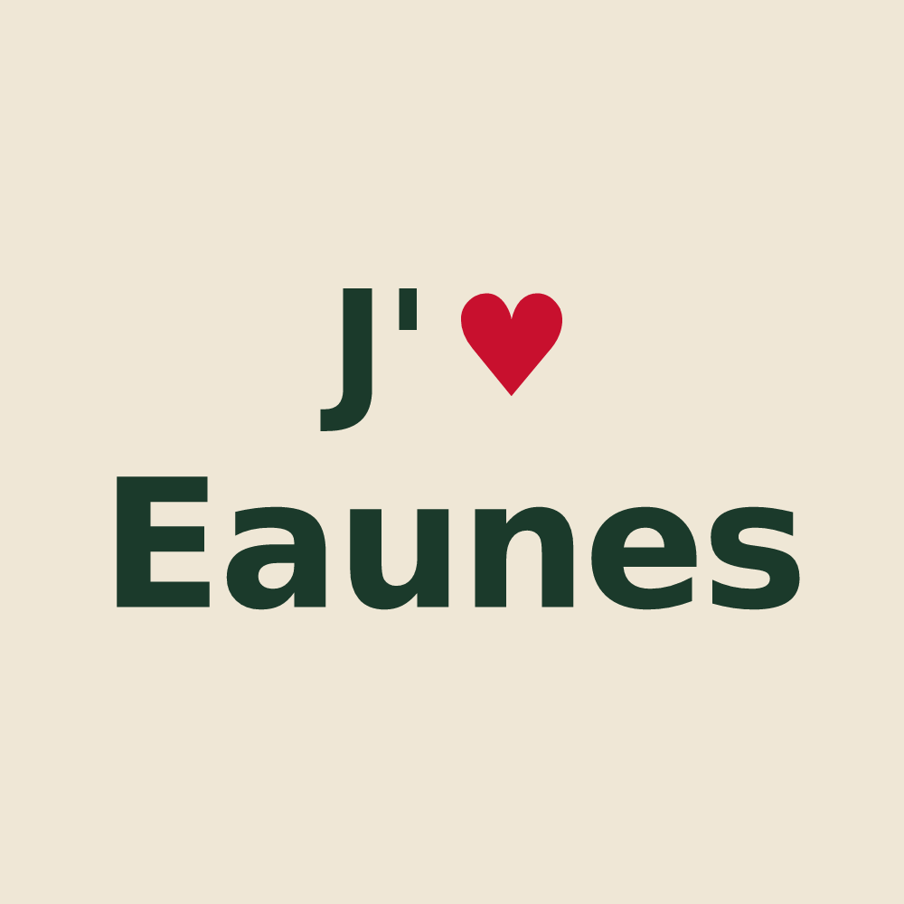 Tote bag personnalisé Eaunes — design J'aime Eaunes