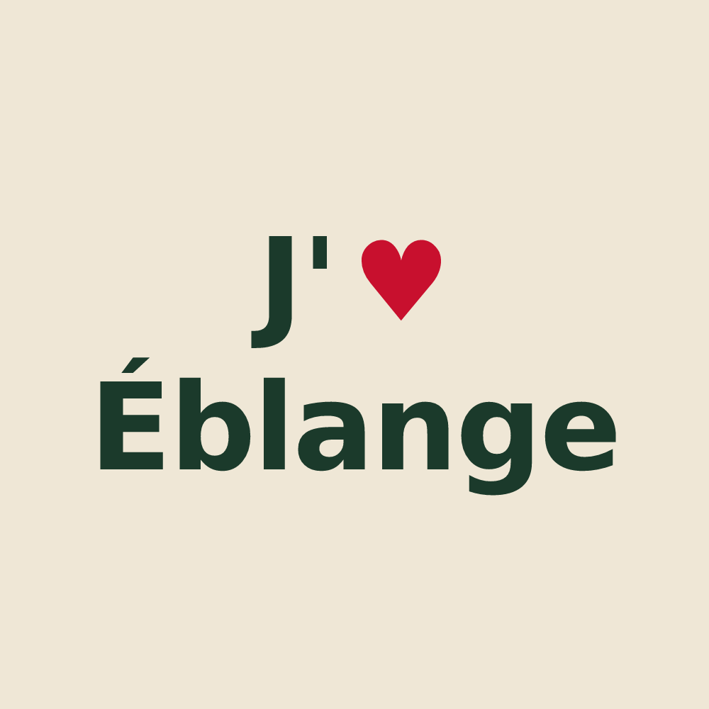 Tote bag personnalisé Éblange — design J'aime Éblange