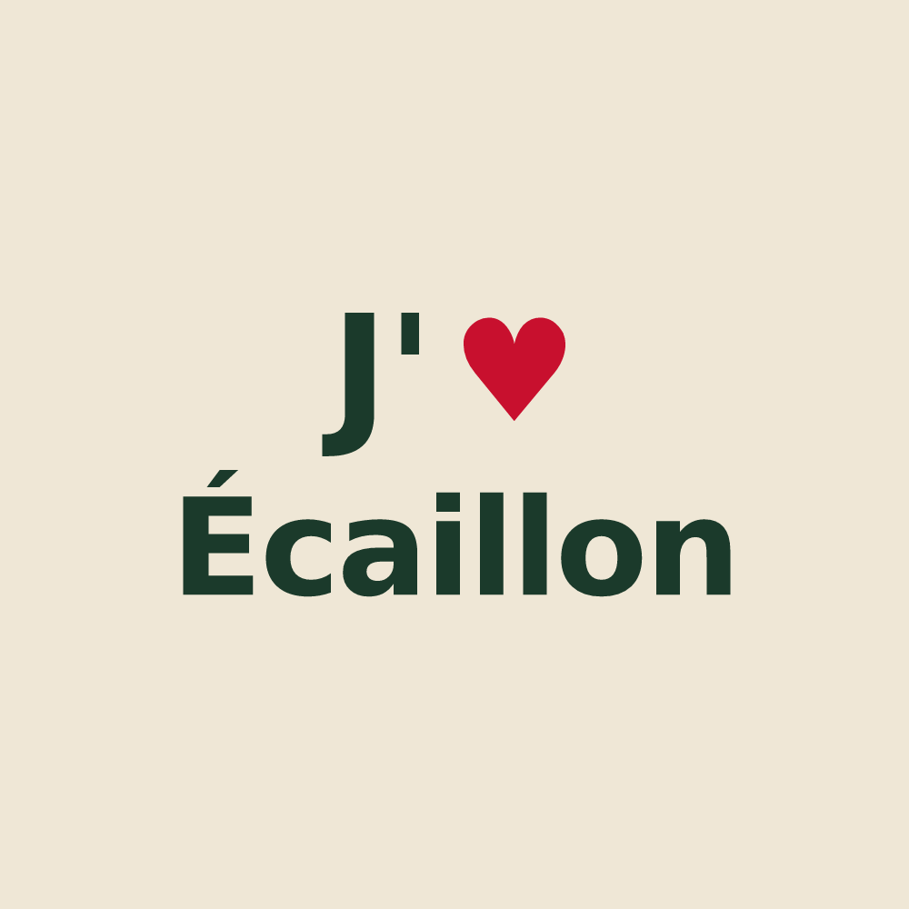Tote bag personnalisé Écaillon — design J'aime Écaillon
