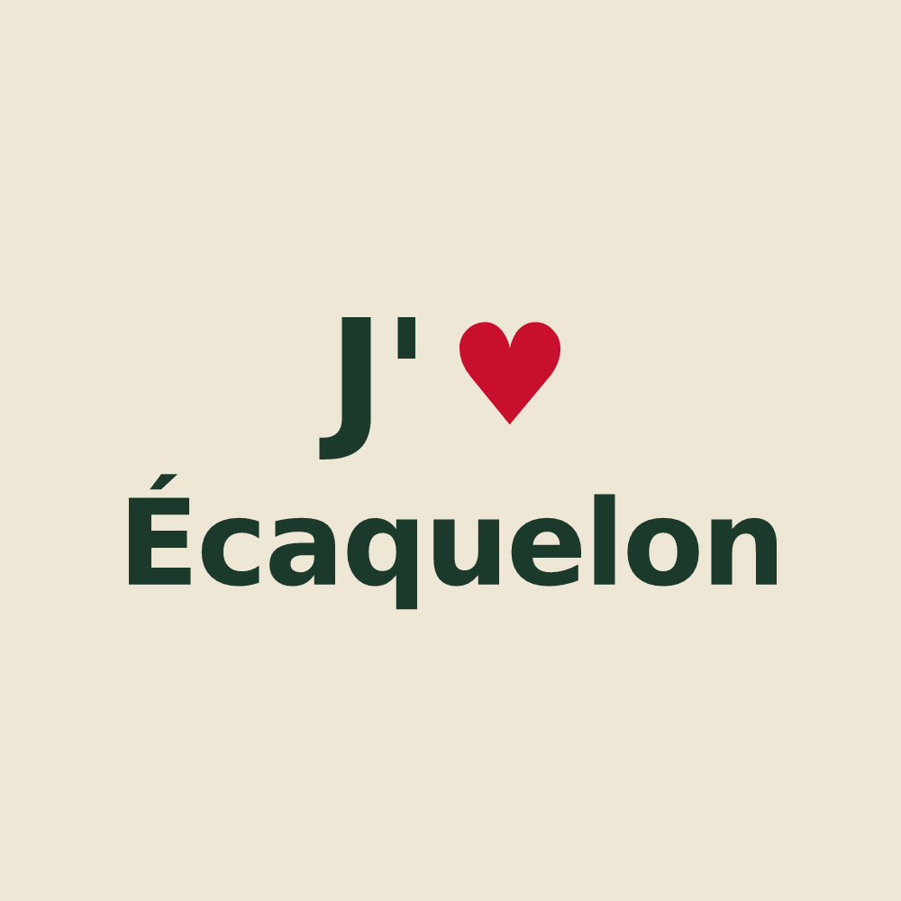 Tote bag personnalisé Écaquelon — design J'aime Écaquelon