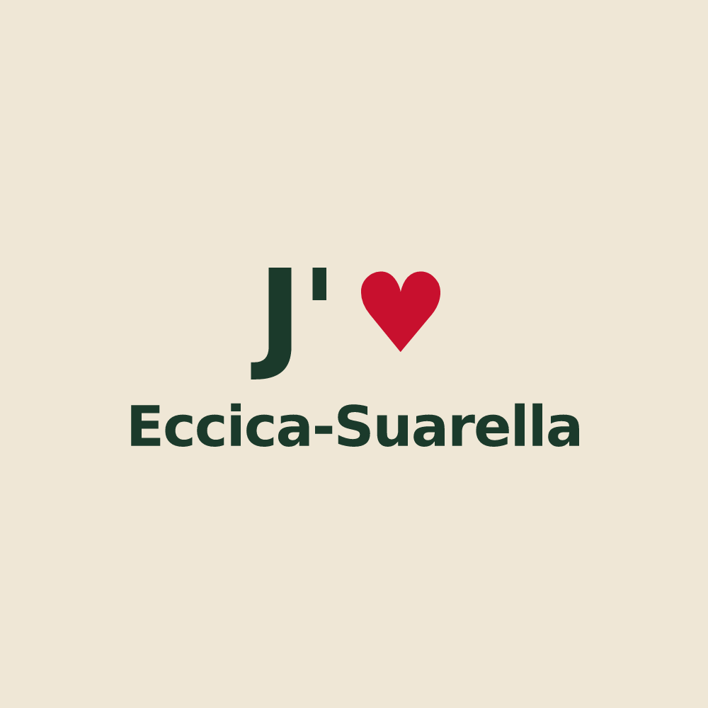 Tote bag personnalisé Eccica-Suarella — design J'aime Eccica-Suarella
