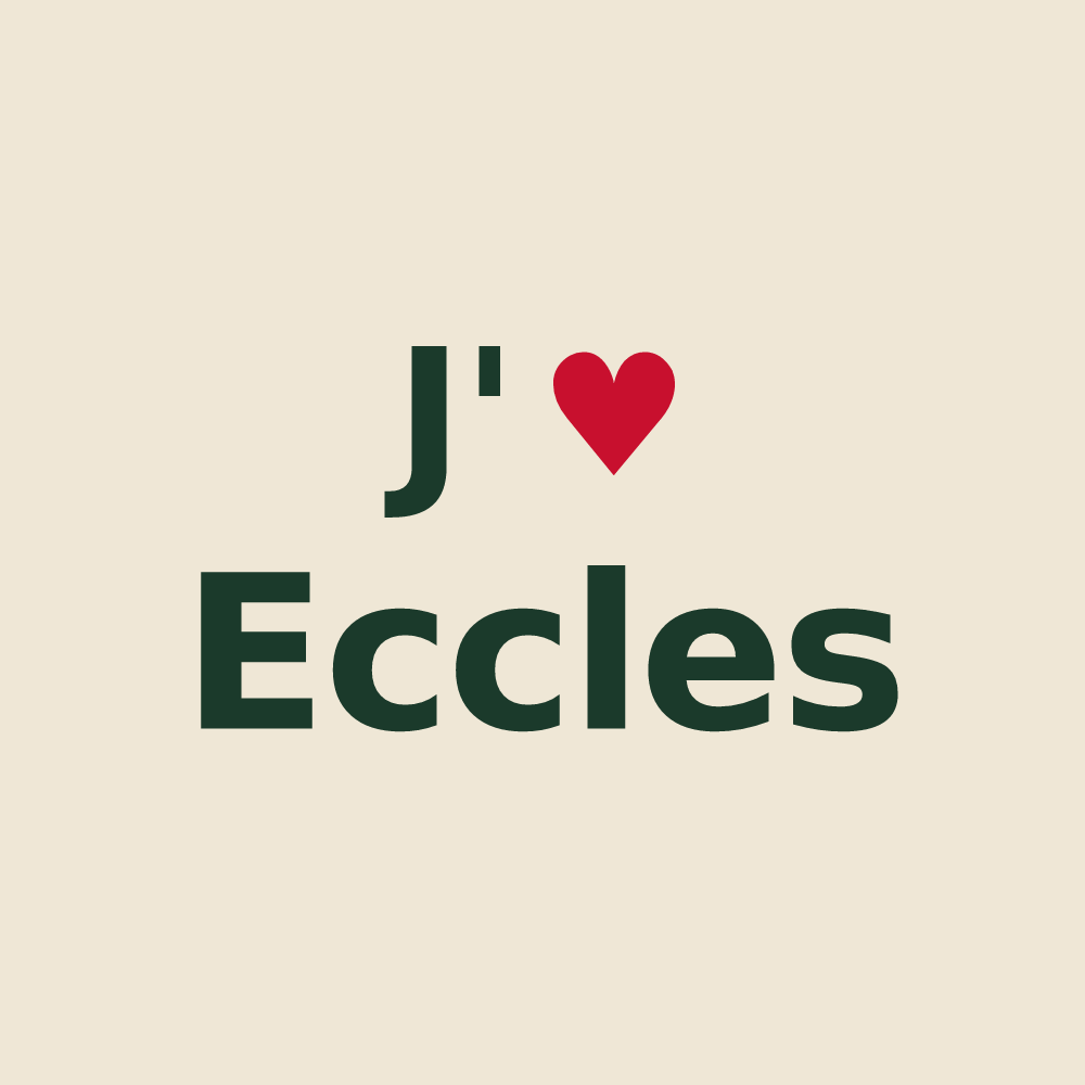 Tote bag personnalisé Eccles — design J'aime Eccles