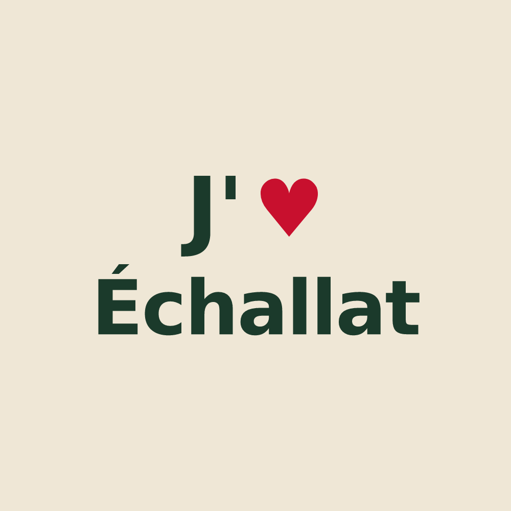 Tote bag personnalisé Échallat — design J'aime Échallat