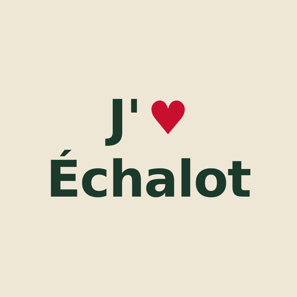 Tote bag personnalisé Échalot — design J'aime Échalot