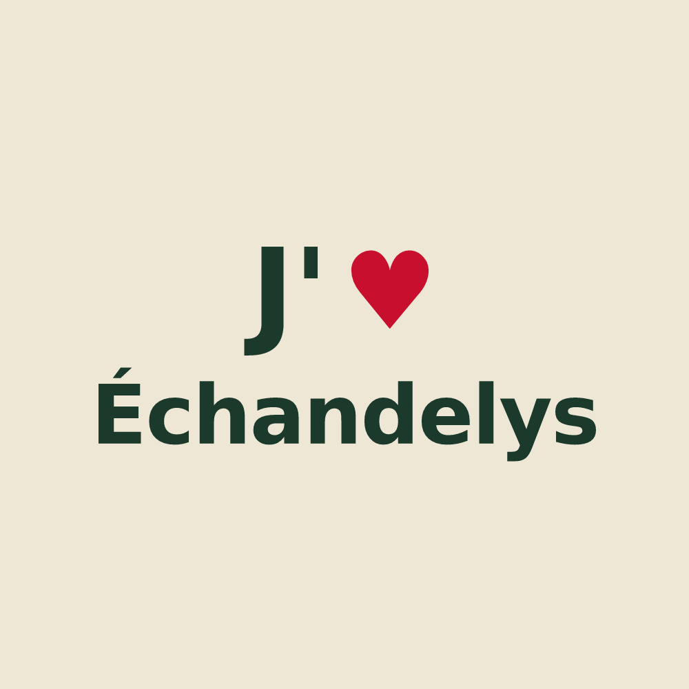 Tote bag personnalisé Échandelys — design J'aime Échandelys
