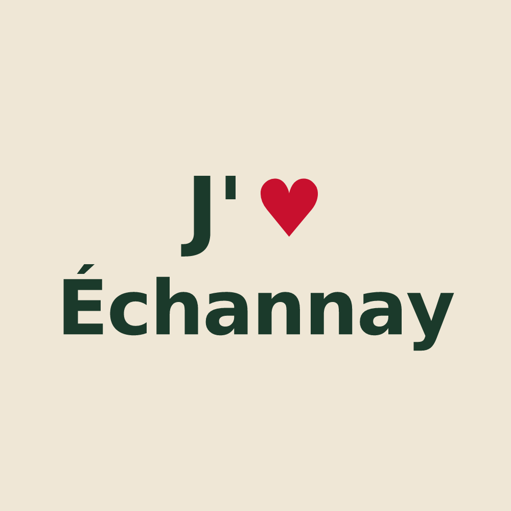 Tote bag personnalisé Échannay — design J'aime Échannay