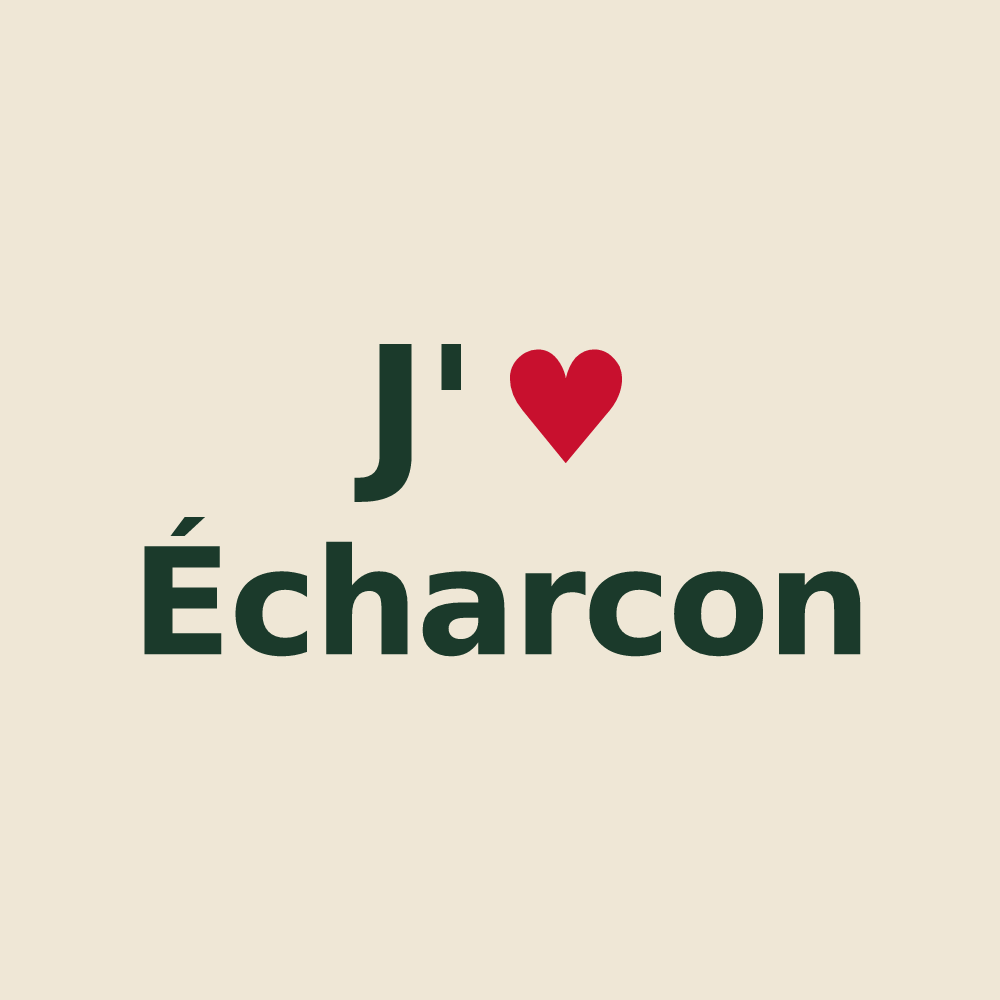 Tote bag personnalisé Écharcon — design J'aime Écharcon