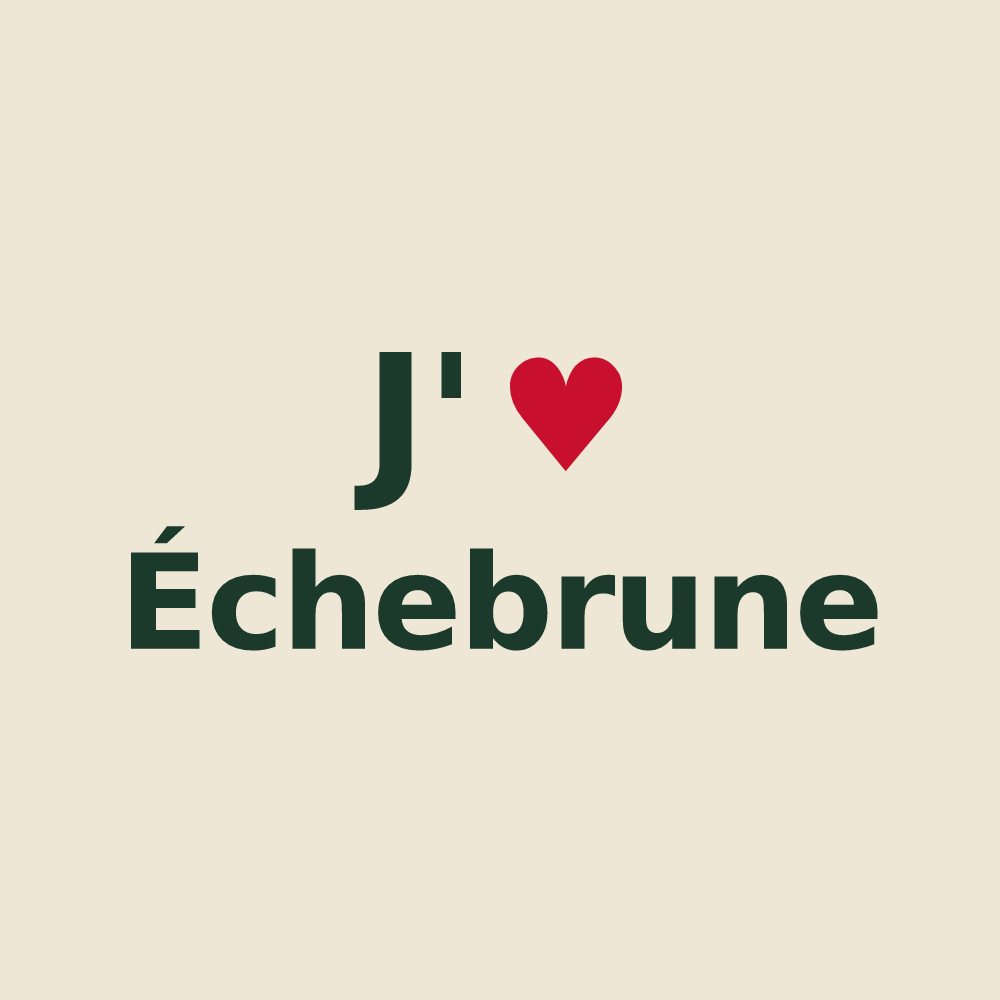 Tote bag personnalisé Échebrune — design J'aime Échebrune