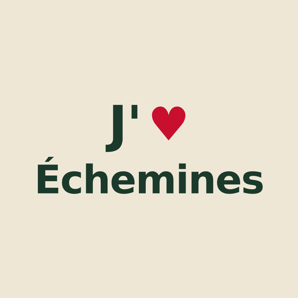 Tote bag personnalisé Échemines — design J'aime Échemines