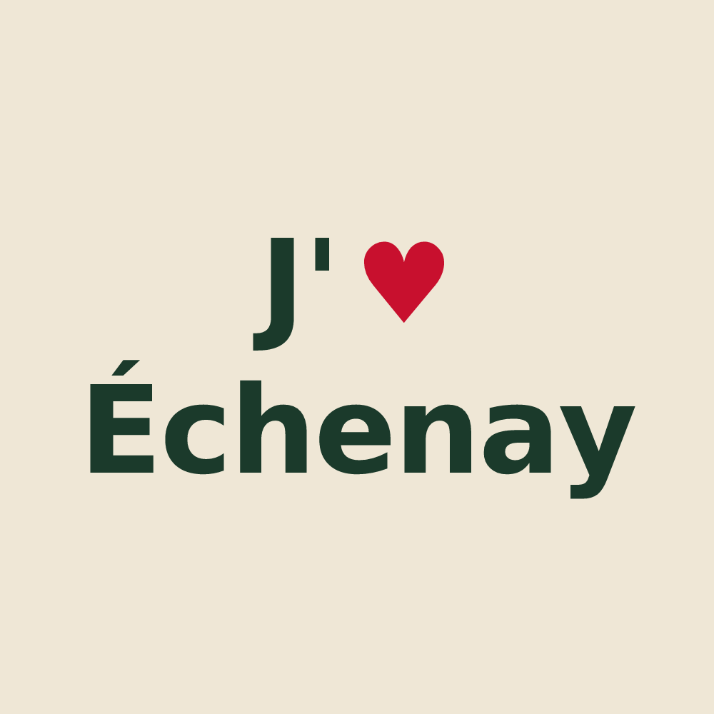Tote bag personnalisé Échenay — design J'aime Échenay