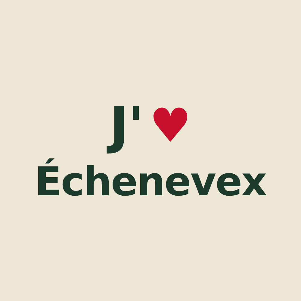 Tote bag personnalisé Échenevex — design J'aime Échenevex