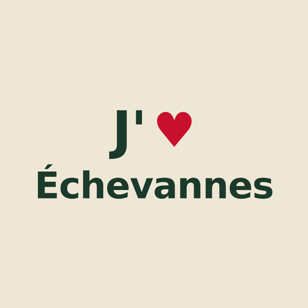 Tote bag personnalisé Échevannes — design J'aime Échevannes