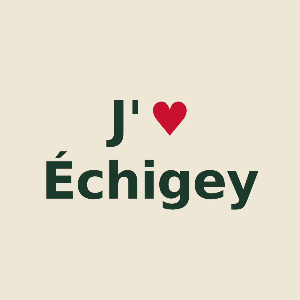Tote bag personnalisé Échigey — design J'aime Échigey