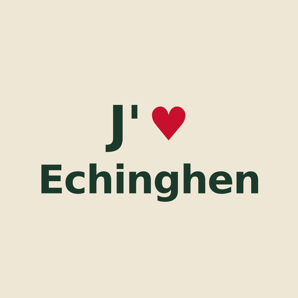 Tote bag personnalisé Echinghen — design J'aime Echinghen