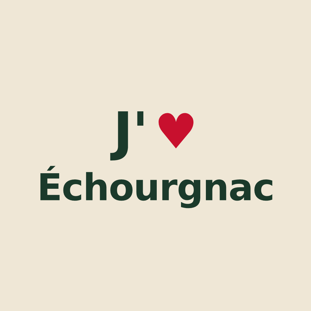 Tote bag personnalisé Échourgnac — design J'aime Échourgnac