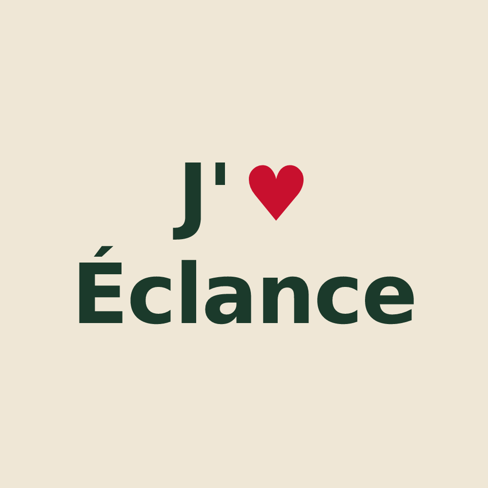 Tote bag personnalisé Éclance — design J'aime Éclance