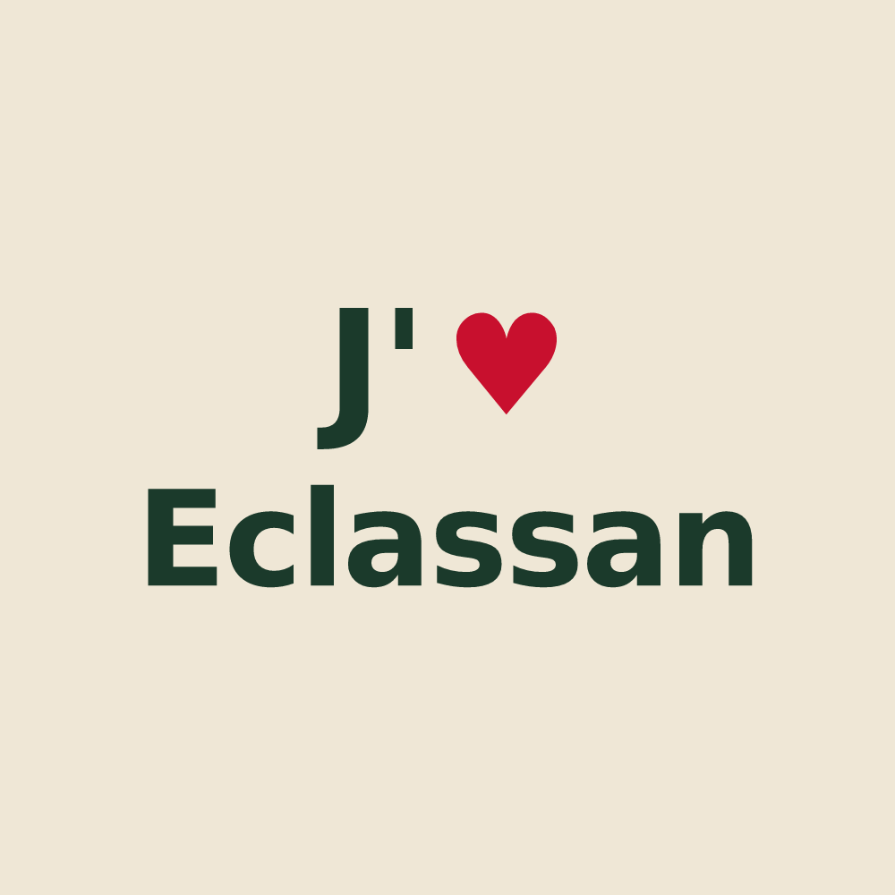 Tote bag personnalisé Eclassan — design J'aime Eclassan