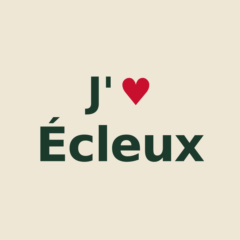 Tote bag personnalisé Écleux — design J'aime Écleux