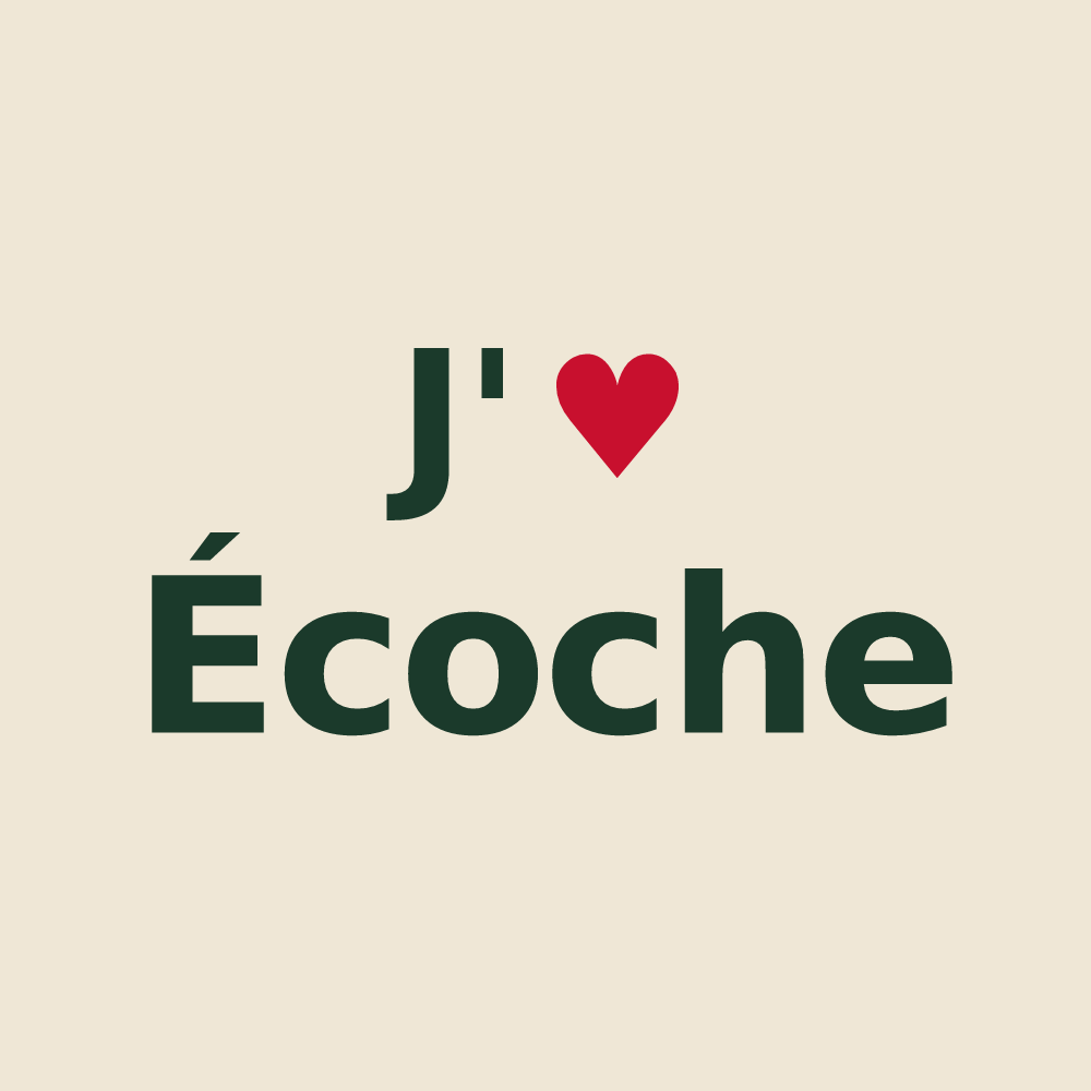 Tote bag personnalisé Écoche — design J'aime Écoche