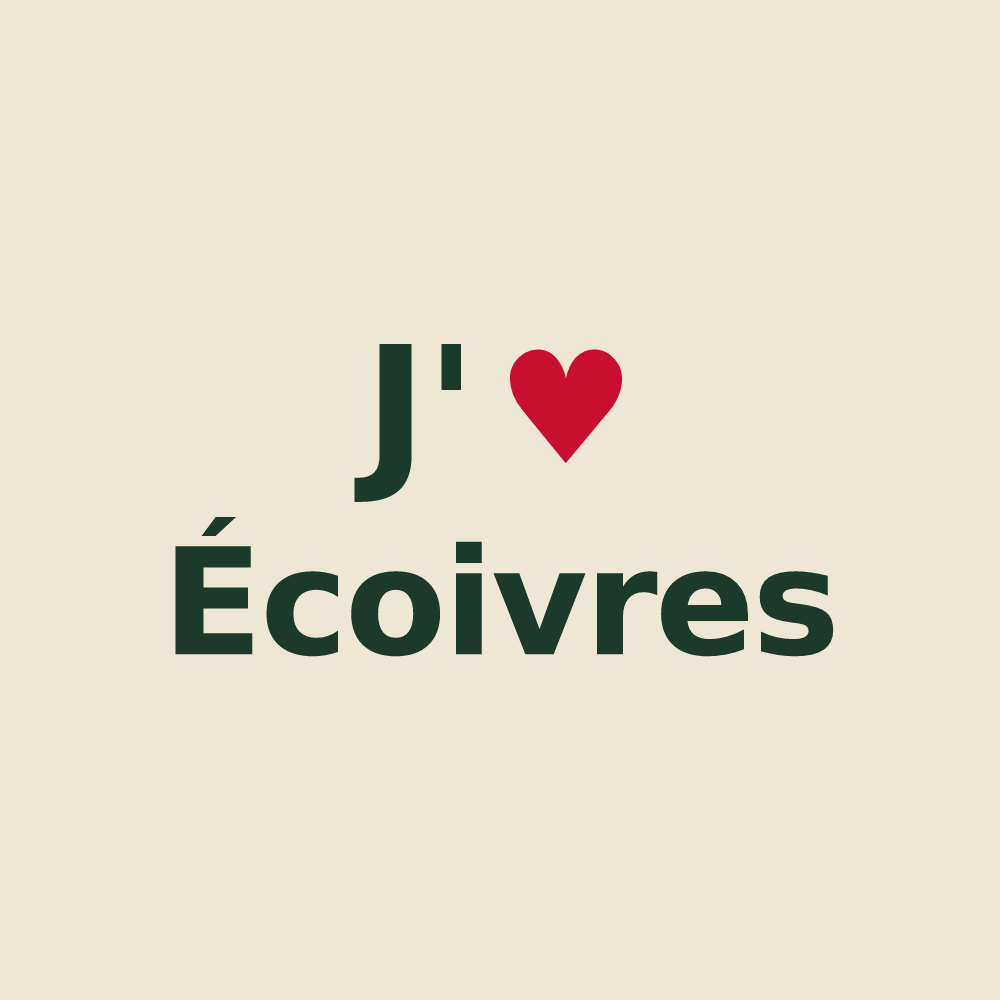 Tote bag personnalisé Écoivres — design J'aime Écoivres