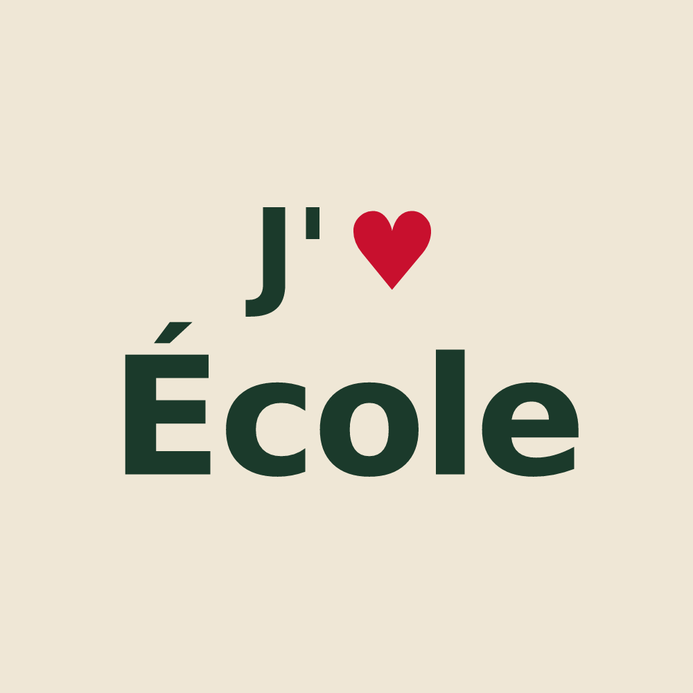 Tote bag personnalisé École — design J'aime École