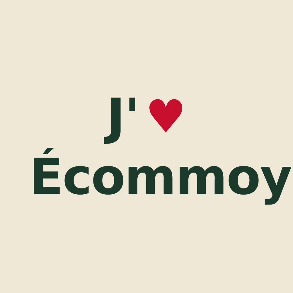 Tote bag personnalisé Écommoy — design J'aime Écommoy