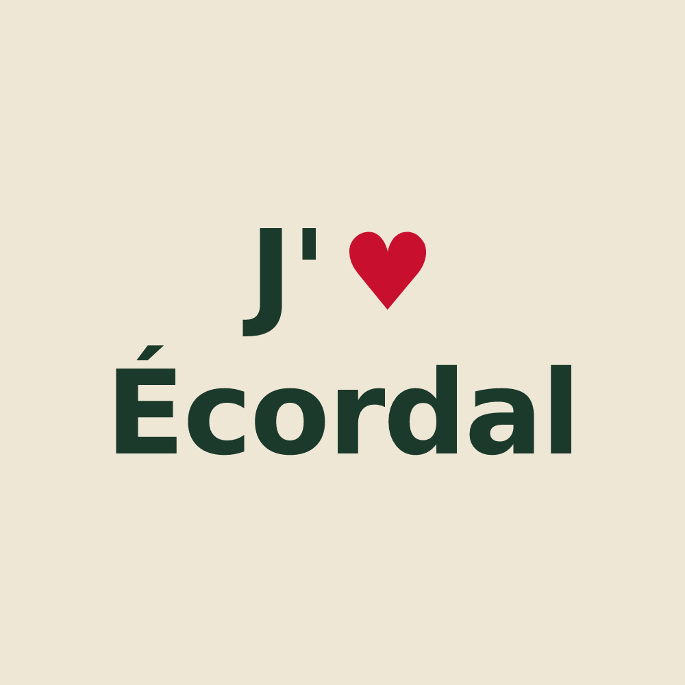 Tote bag personnalisé Écordal — design J'aime Écordal