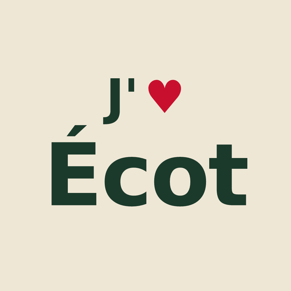 Tote bag personnalisé Écot — design J'aime Écot