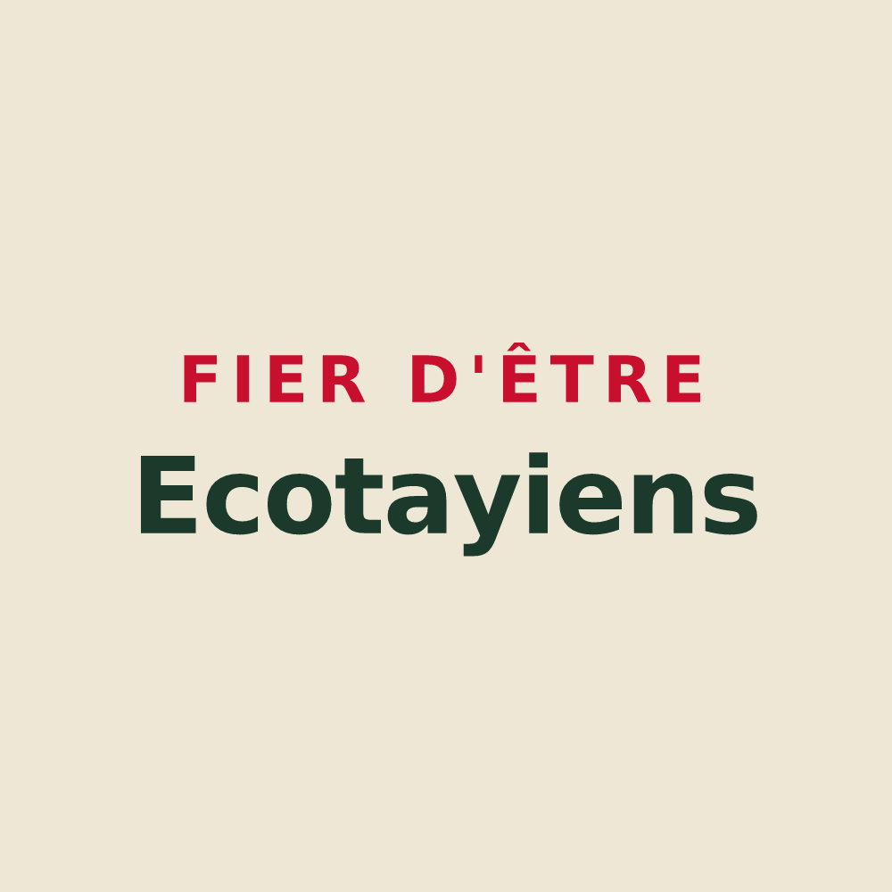 Tote bag « Fier d'être Ecotayiens » — design pour Écotay-l'Olme