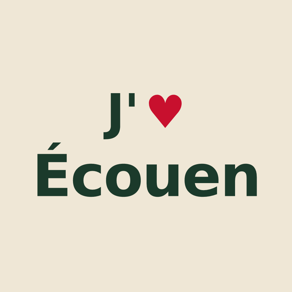 Tote bag personnalisé Écouen — design J'aime Écouen