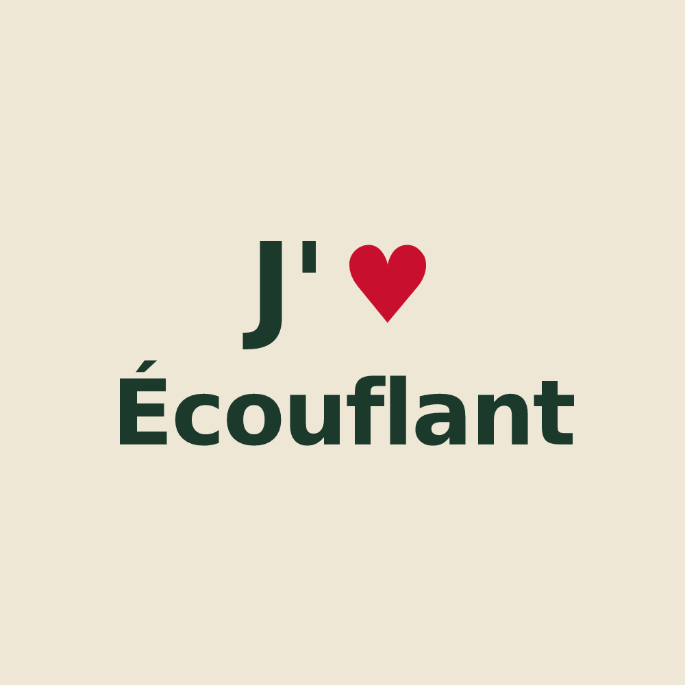 Tote bag personnalisé Écouflant — design J'aime Écouflant