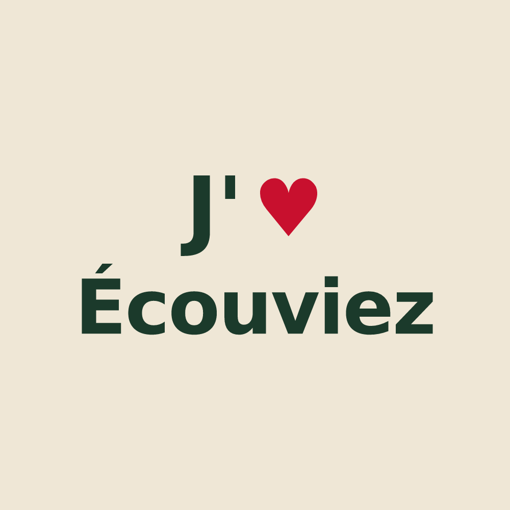 Tote bag personnalisé Écouviez — design J'aime Écouviez