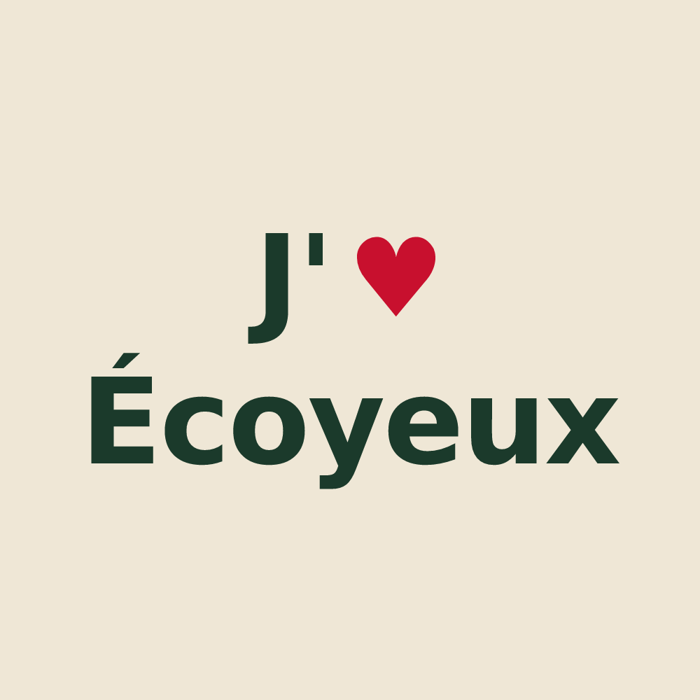 Tote bag personnalisé Écoyeux — design J'aime Écoyeux