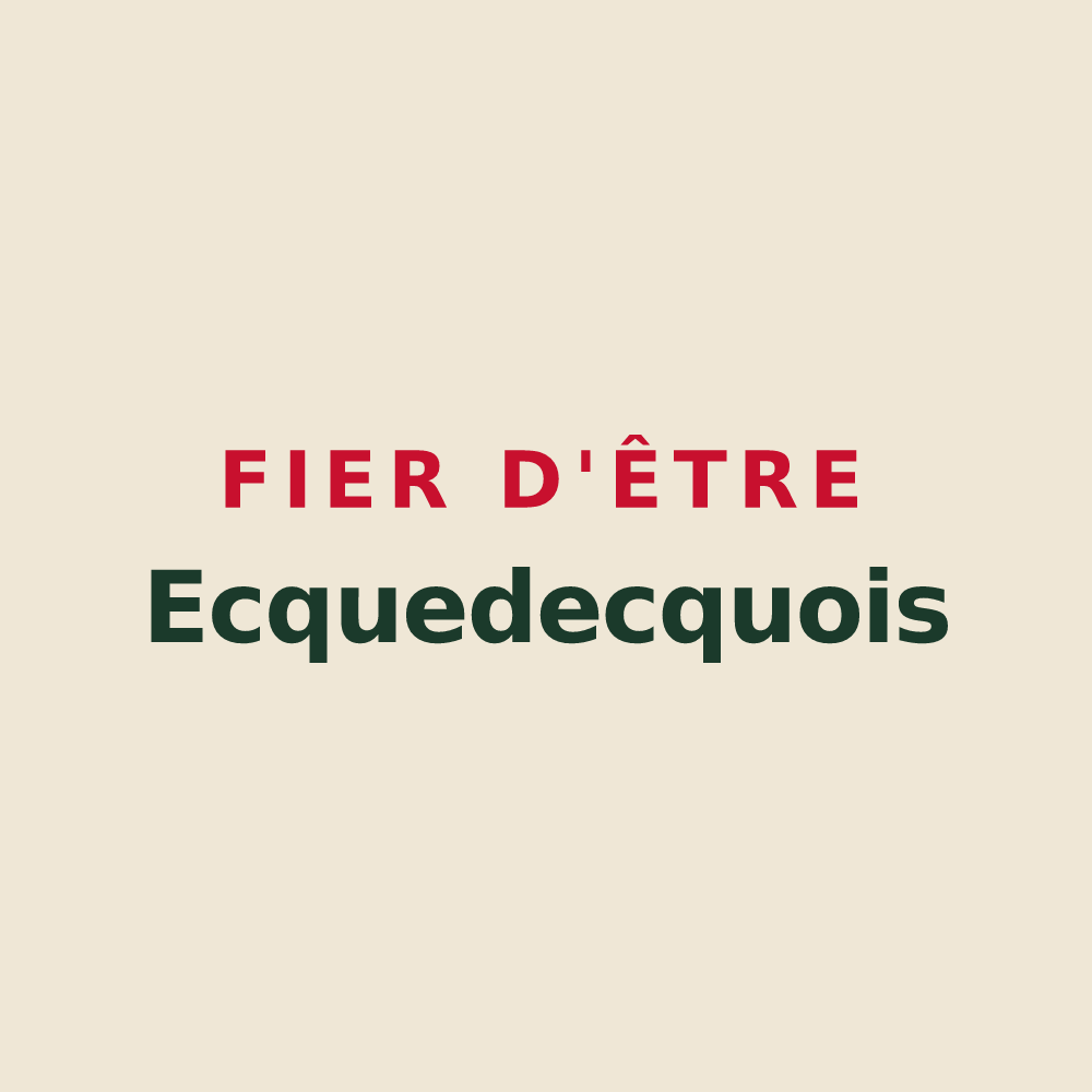Tote bag « Fier d'être Ecquedecquois » — design pour Ecquedecques