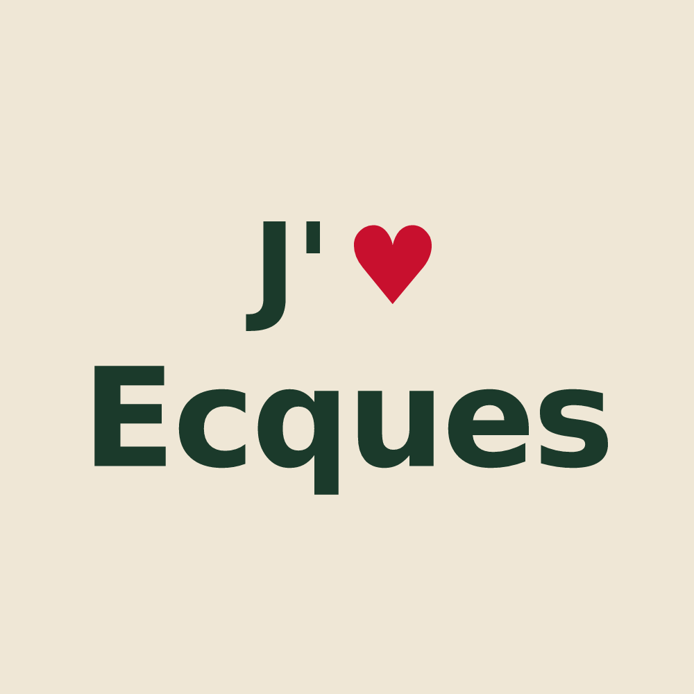 Tote bag personnalisé Ecques — design J'aime Ecques