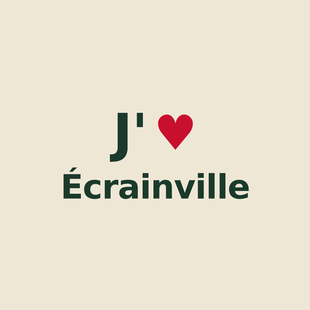 Tote bag personnalisé Écrainville — design J'aime Écrainville