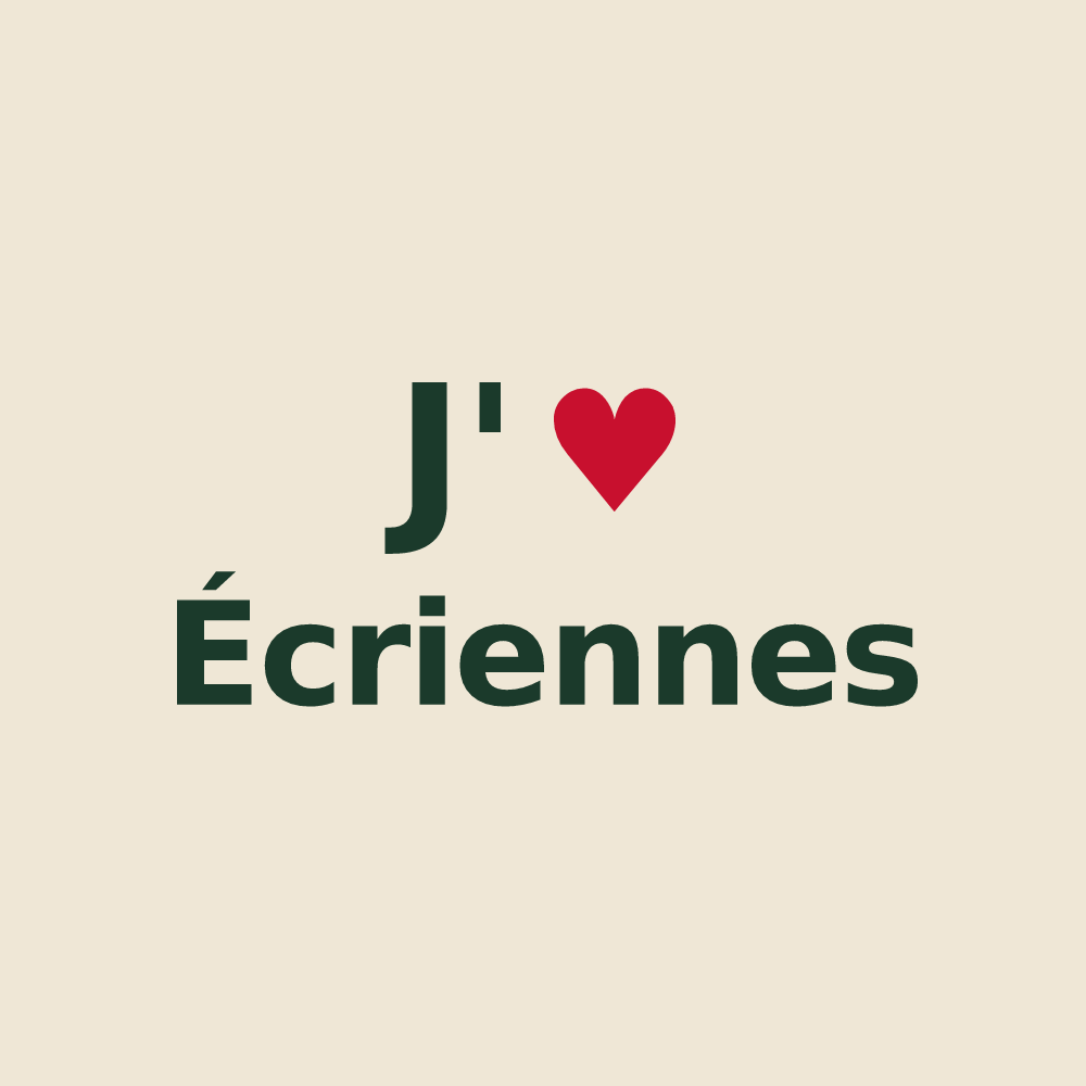 Tote bag personnalisé Écriennes — design J'aime Écriennes