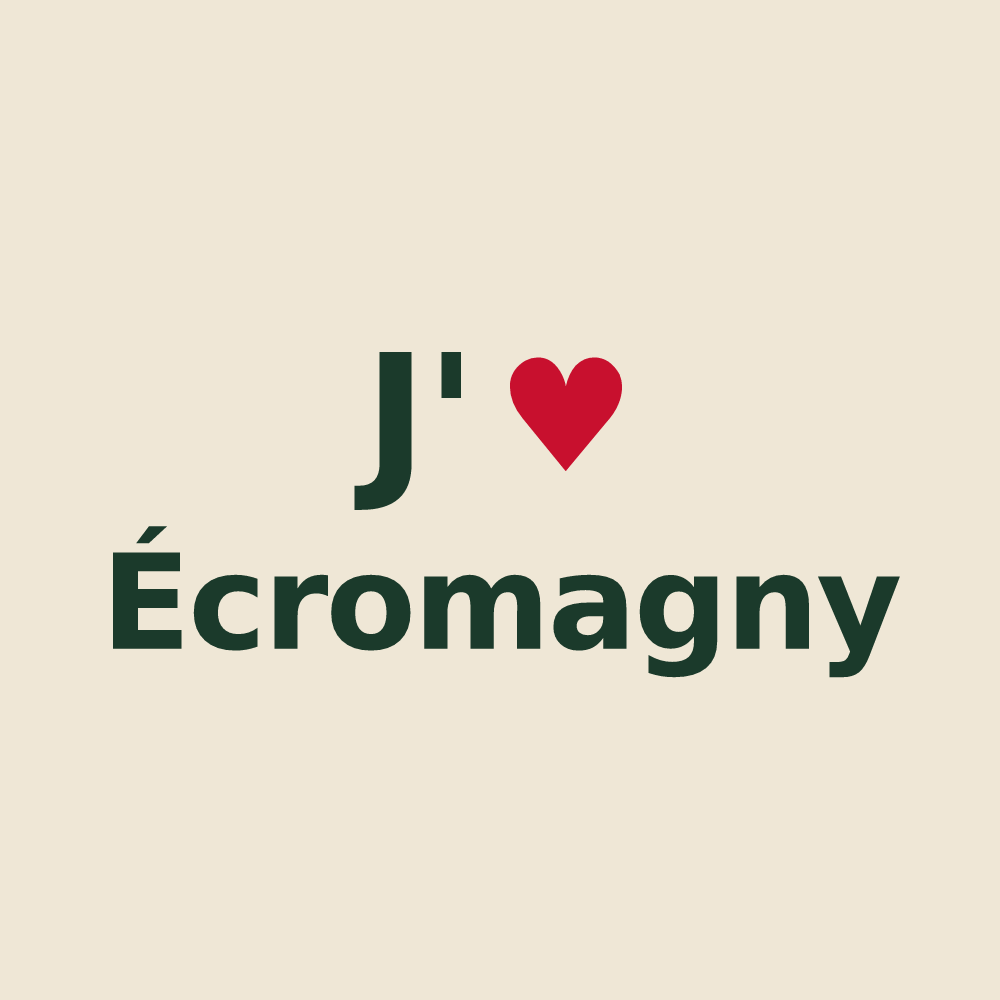 Tote bag personnalisé Écromagny — design J'aime Écromagny