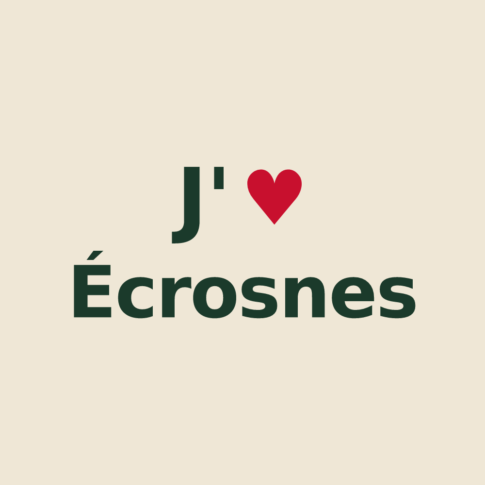 Tote bag personnalisé Écrosnes — design J'aime Écrosnes