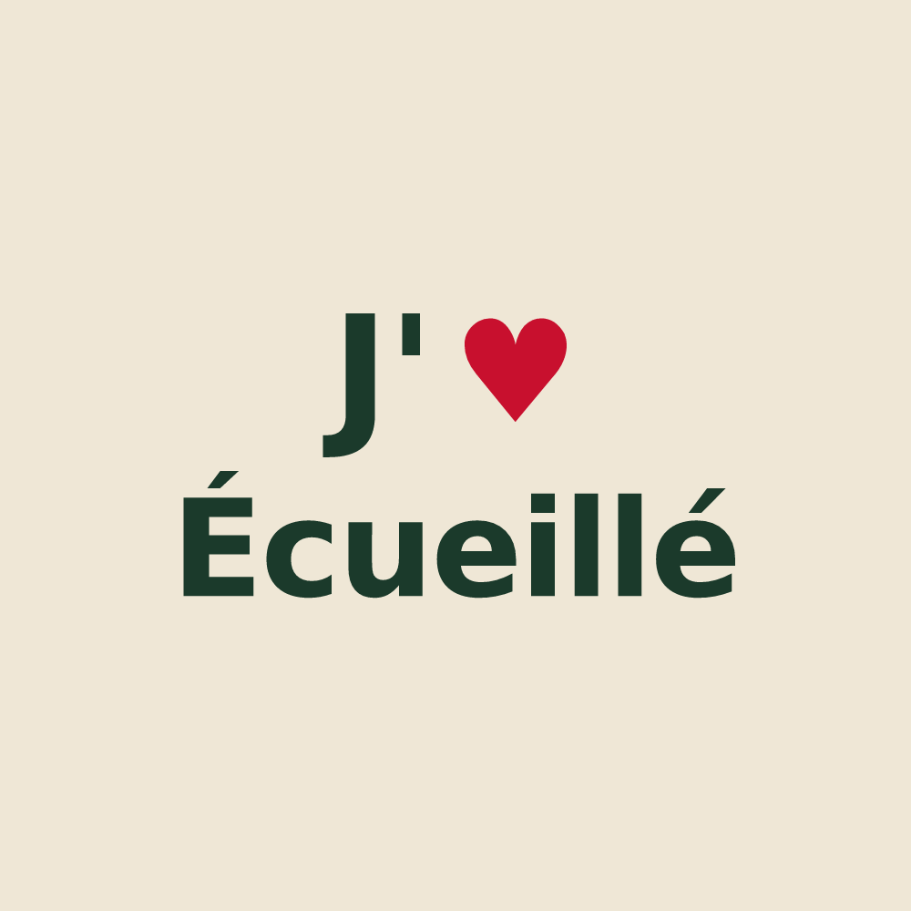 Tote bag personnalisé Écueillé — design J'aime Écueillé