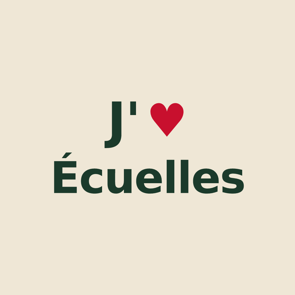 Tote bag personnalisé Écuelles — design J'aime Écuelles