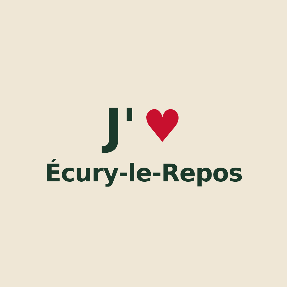 Tote bag personnalisé Écury-le-Repos — design J'aime Écury-le-Repos